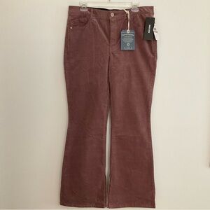 Democracy women pants size 12 vervet soft brown flared split legs new